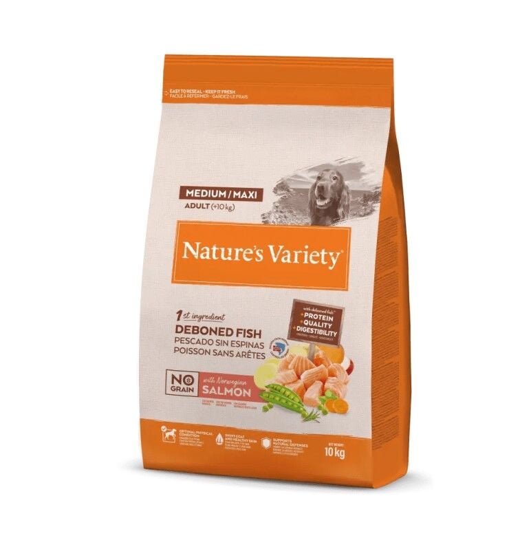 Natures Variety Tahılsız Yetişkin Med/Max Yetişkin Köpek Maması Somonlu 10kg