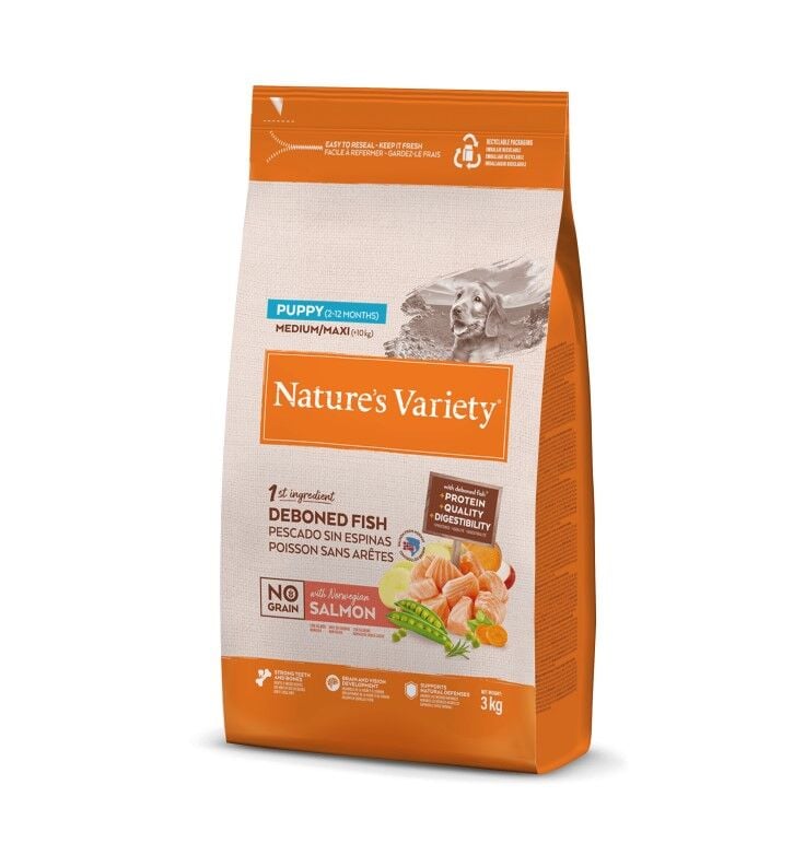 Natures Variety Tahılsız Med-Maxı Somonlu Yavru Köpek Maması 3kg