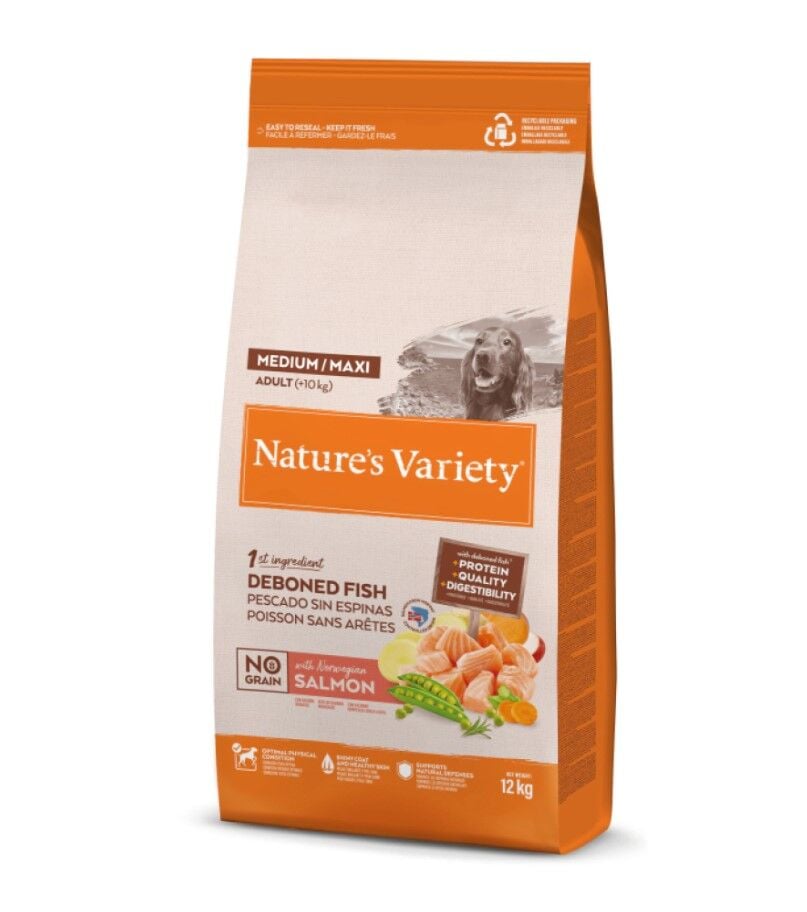 Nature's Variety Original Somonlu Tahılsız Orta ve Büyük Irk Yetişkin Köpek Maması 12 Kg