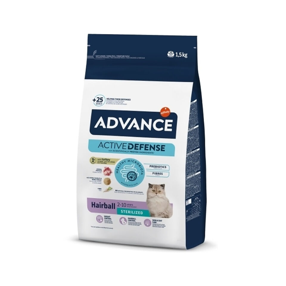 Advance Hairball Sterilized Tüy Yumağı Önleyici Hindili Kısırlaştırılmış Kedi Maması 1,5 kg / 3 kg / 10 kg