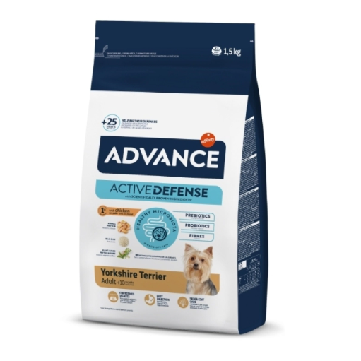 Advance Yorkshire Adult Terrier Tavuklu Yetişkin Köpek Maması 1,5 kg