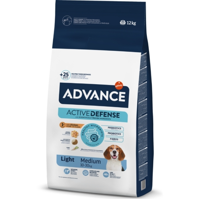 Advance Medium Light Tavuklu Orta Irk Yetişkin Köpek Maması 12 kg