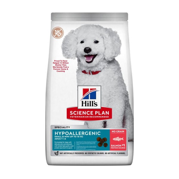 Hill's SCIENCE PLAN Small&Mini Hipoalerjenik Somonlu Küçük Irk Tahılsız Yetişkin Köpek Maması 1,5 kg
