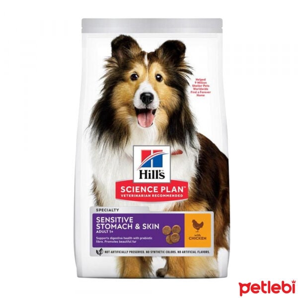 Hill's Adult Sensitive Stomach & Skin Tavuklu Yetişkin Köpek Maması 2,5 kg