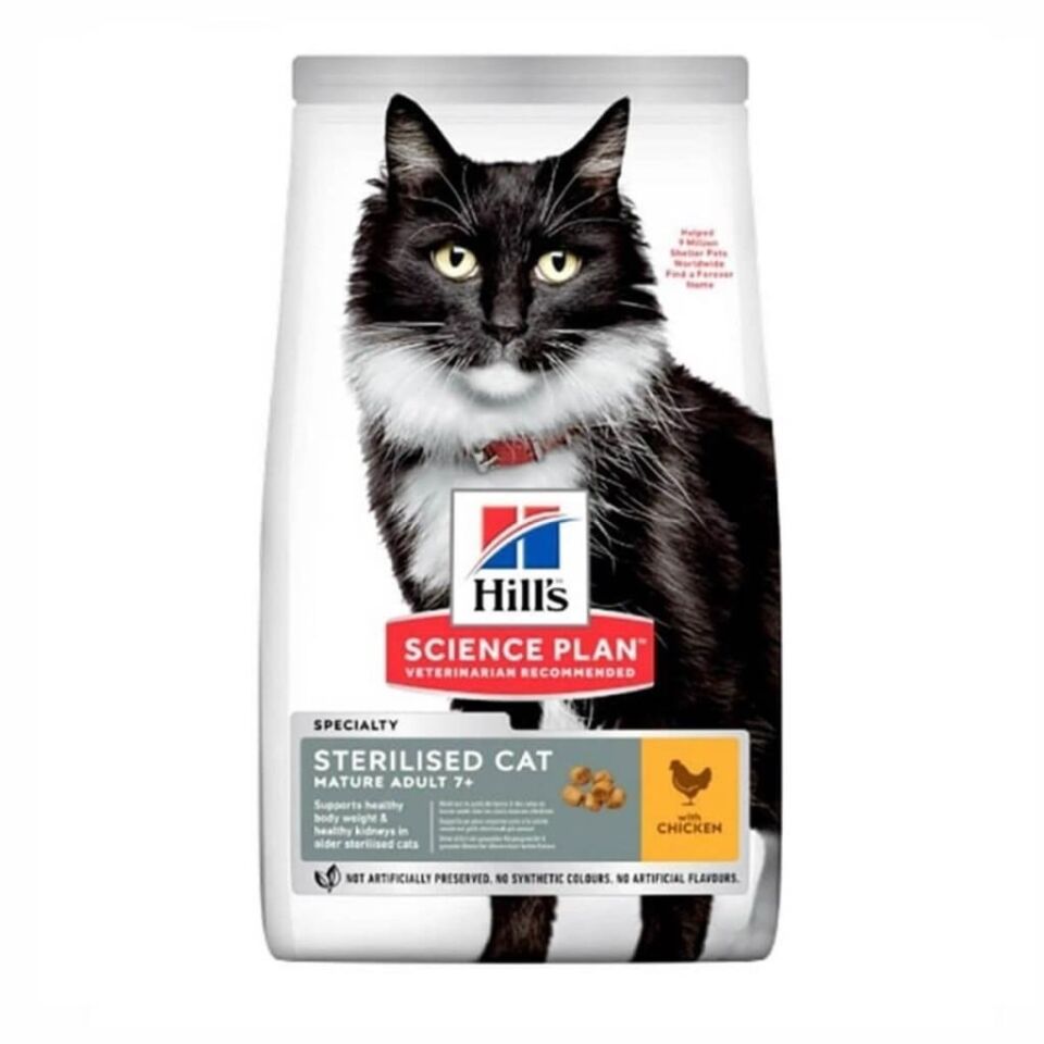 Hill's SCIENCE PLAN 7+ Tavuklu Kısırlaştırılmış Yaşlı Kedi Maması 1,5 kg