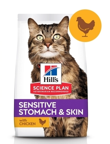 Hill's SCIENCE PLAN Sensitive Stomach & Skin Tavuklu Yetişkin Kedi Maması 1,5 kg