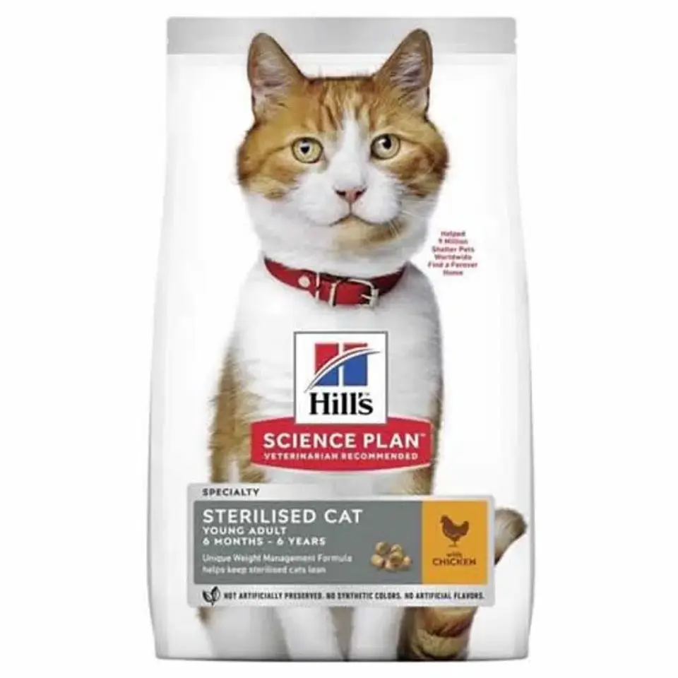 Hills Cat Sterilised Kısır Tavuklu Yetişkin Kedi Maması 3 kg