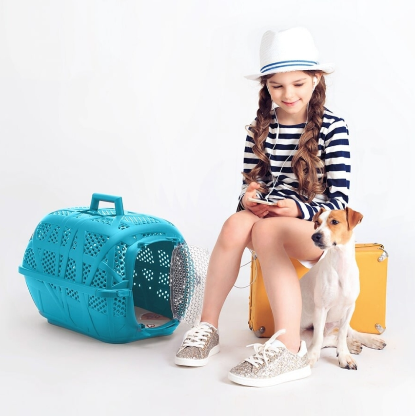 IMAC Carry Sport Kedi ve Küçük Irk Köpek Taşıma Çantası 48,5x34x32 cm (Mavi)