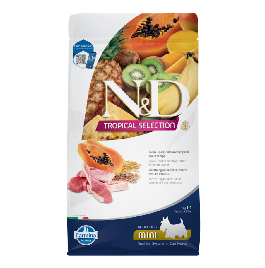 N&D Tropical Selection Mini Kuzu Etli Küçük Irk Yetişkin Köpek Maması 1,5 kg / 5 kg