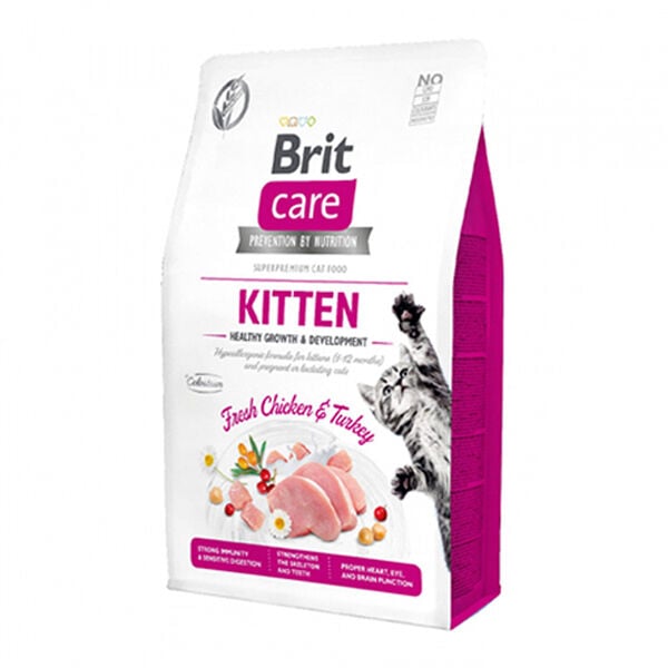Brit Care Kitten Tavuklu ve Hindili Tahılsız Yavru Kedi Maması 2 kg