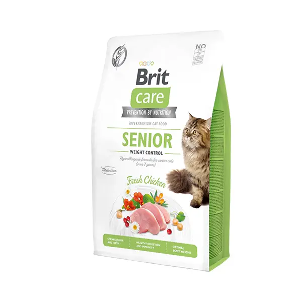 Brit Care Senior Hipoalerjenik Kilo Kontrolü için Tahılsız Yaşlı Kedi Maması 2 kg