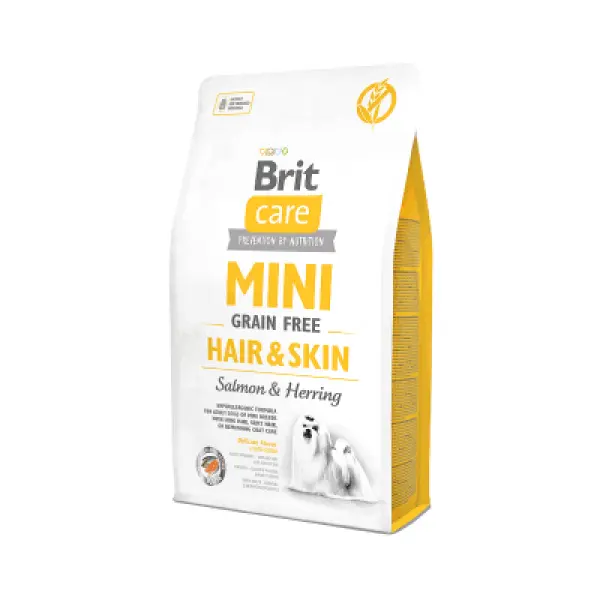 Brit Care Mini Adult Hair&Skin Somonlu ve Ringa Balıklı Tahılsız Köpek Maması 2 kg