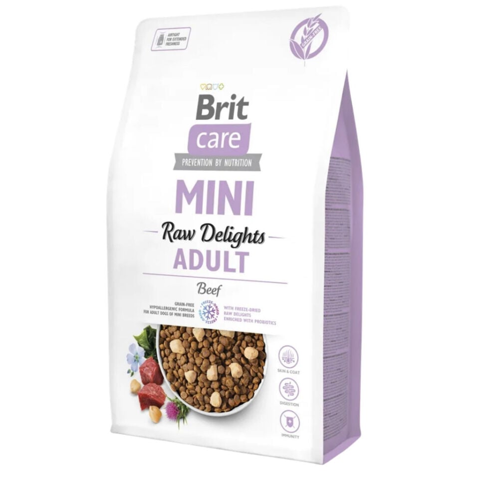 Brit Care Mini Adult Raw Delights Biftekli Mini Irk Yetişkin Köpek Maması 2 kg