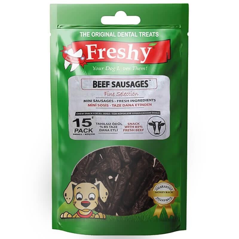 Freshy Mini Beef Sausages Tahılsız Sosis Köpek Ödülü 100 Gr 15 Adet