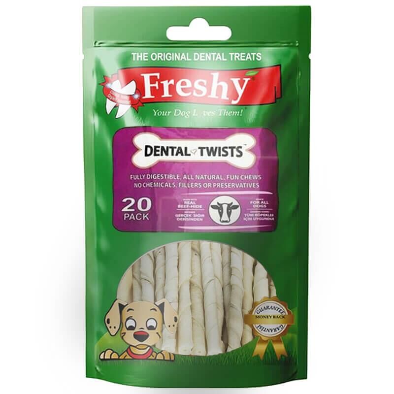 Freshy Beyaz Dental Burgu Çiğneme Çubuğu 120 Gr 20 Adet