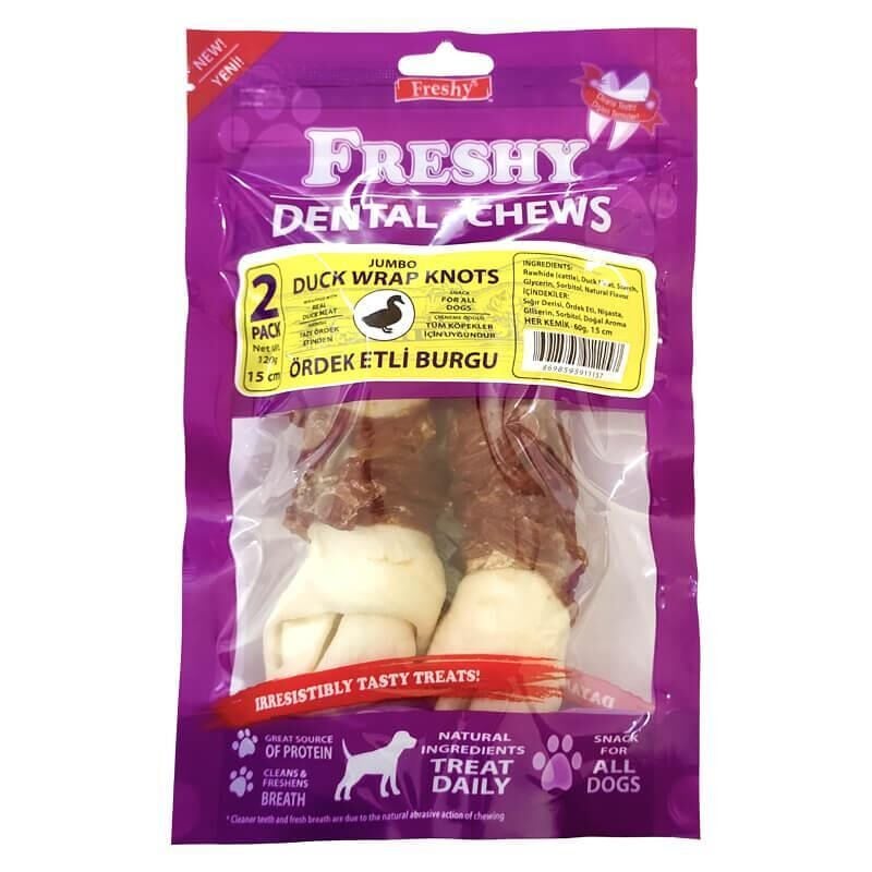 Freshy Green Dental Bones Ördek Etli Burgu Köpek Kemiği 60 gr