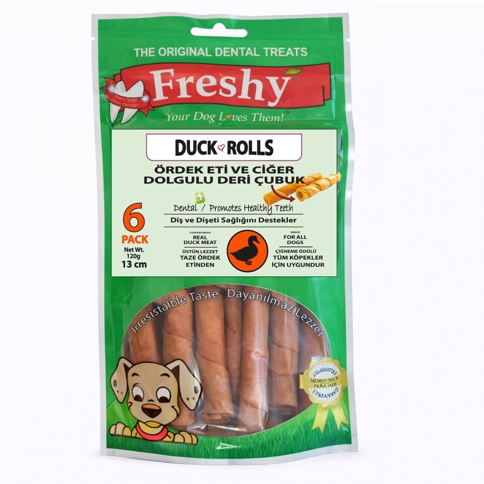 Freshy Ördekli Etli Ciğer Dolgulu Köpek Ödülü 120 Gr