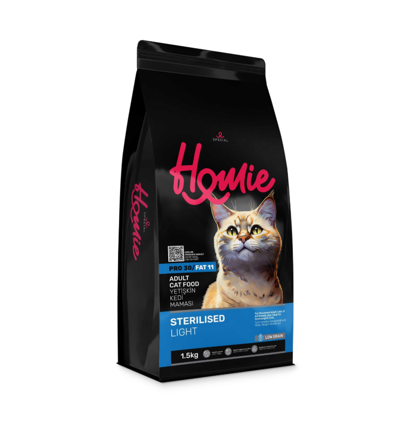 Homie Düşük Tahıllı Kısırlaştırılmış Yetişkin Kedi Maması 3,75 Kg / 12 Kg