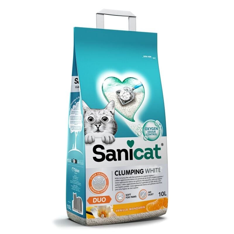 Sanicat Duo Vanilya ve Mandalina Kokulu Kedi Kumu 10 Lt