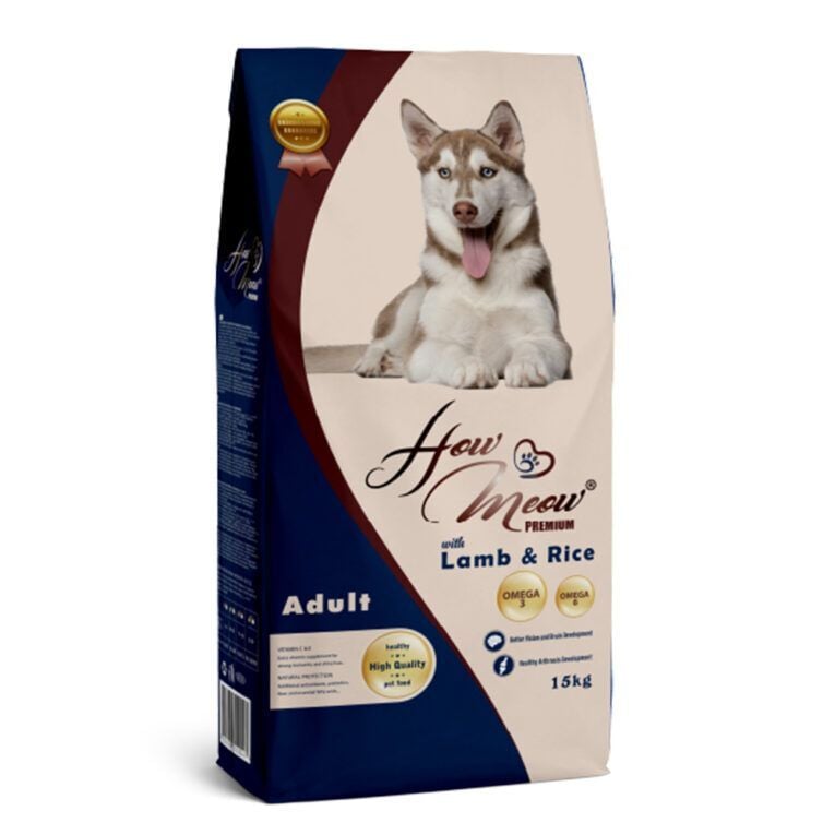 How Meow 15 Kg Yetişkin Köpek Maması Kuzu Etli - Pirinçli